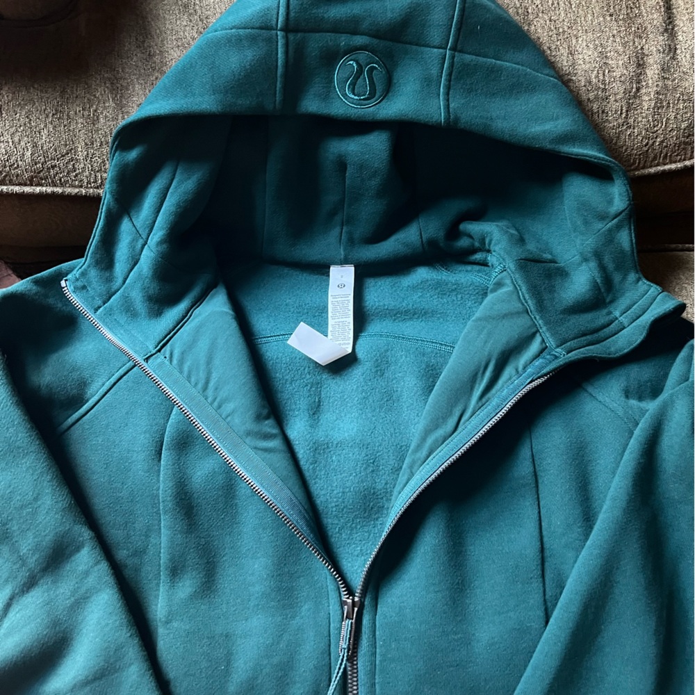 Women’s full zip scuba hoodie green